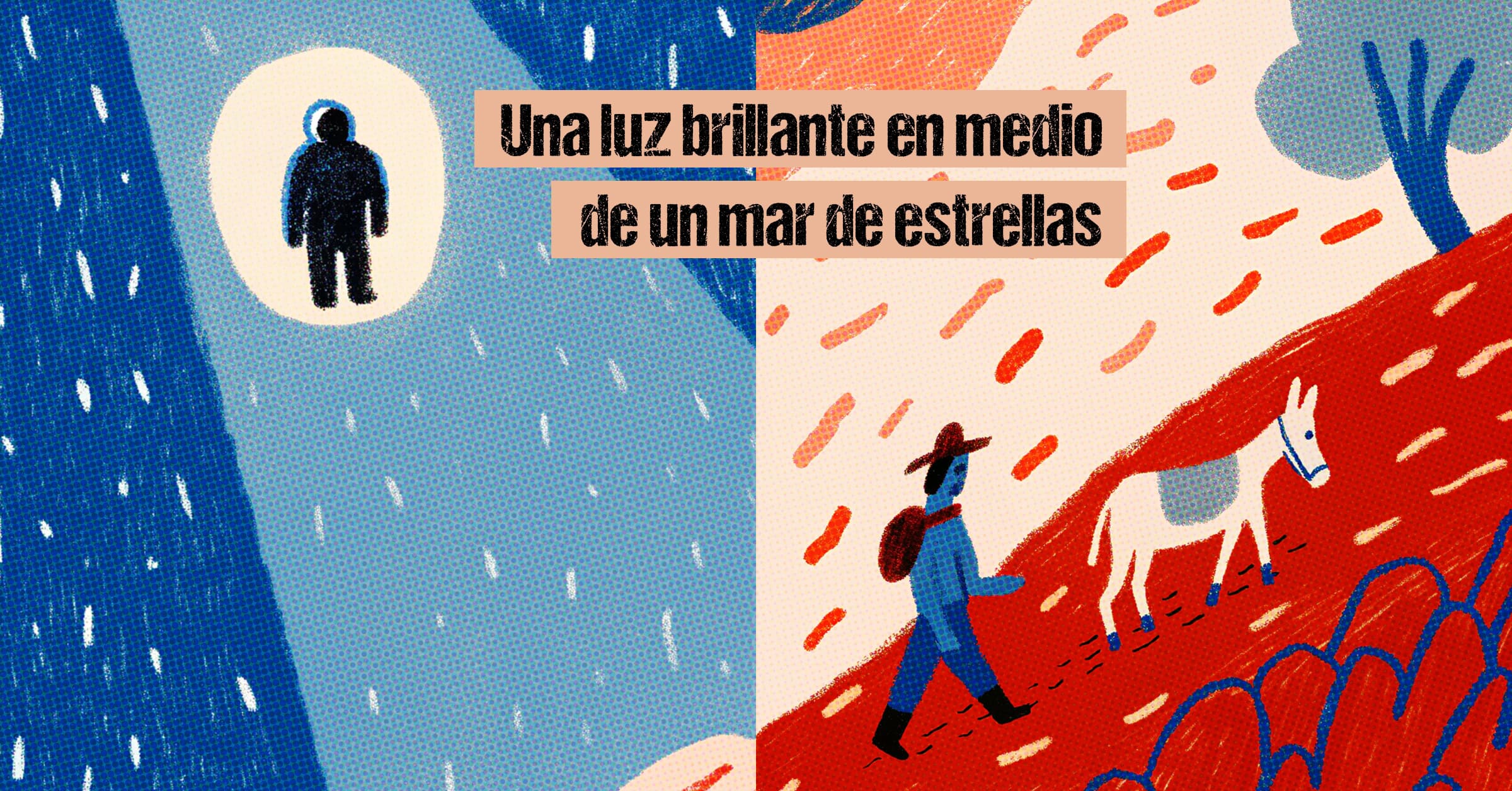 Una luz brillante en medio de un mar de estrellas